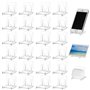 QWORK® 24 Pièces présentoirs en plastique transparent