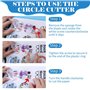 UIOK Machine à Badges, Bleu Machine à Bouton de 58 mm Presse à Badges avec 100 Kits de Consommables et Découpe-Papiers Ronds, Bu