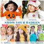 UIOK Machine à Badges, Bleu Machine à Bouton de 58 mm Presse à Badges avec 100 Kits de Consommables et Découpe-Papiers Ronds, Bu