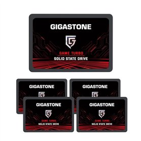 Gigastone SATA SSD internes 128Go (Lot de 5) 2.5" SATA III Interface 3D NAND Disque Dur SSD Disque de Jeu Compatible avec Ordina