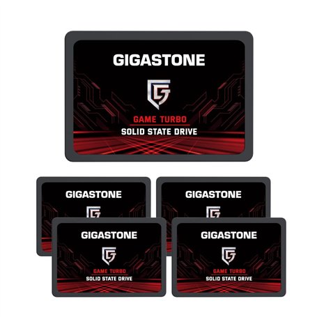 Gigastone SATA SSD internes 128Go (Lot de 5) 2.5" SATA III Interface 3D NAND Disque Dur SSD Disque de Jeu Compatible avec Ordina