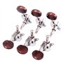 Alnicov 3L3R chevilles de réglage fermées accordeurs de tête de machine boutons en plastique ambre pour guitare électrique ou ac