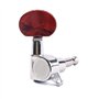 Alnicov 3L3R chevilles de réglage fermées accordeurs de tête de machine boutons en plastique ambre pour guitare électrique ou ac