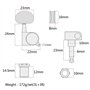 Alnicov 3L3R chevilles de réglage fermées accordeurs de tête de machine boutons en plastique ambre pour guitare électrique ou ac