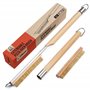 Chef Pomodoro Brosse de four à pizza avec grattoir – Poignée réglable (55 cm à 87