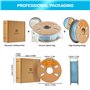ERYONE Matte PLA Filament 1.75mm, PLA Matte Filament for 3D Printer, +/-0.03mm, 1KG/Spool, Dual Matte Blue&White