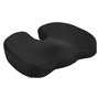 Amazon Basics Rectangulaire Coussin d’assise en mousse à mémoire de forme pour siège de bureau, 45 x 35.8 x 7.1 cm, Noir