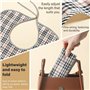 BORDEAG 4 Pièces Bavoir Adulte, Bavoir pour Adulte Imperméable, Bavoir pour Adultes avec Attrape-Miettes Protection de Vêtements