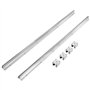 VEVOR SBR16UU Lot de 2 guides linéaires SBR16-800 mm en acier au carbone en aluminium avec 4 blocs de glissement SBR16UU Rouleme