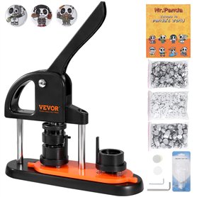 VEVOR Machine à Badges de 25 mm Presse à Badges avec 500 Kits de Consommables Livre Magique et Coupe-Cercle Machine à Fabriquer