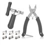 QKURT Pince à verrou chaîne + Outil rivetage chaîne vélo + 6 Paires de maillons manquants vélo