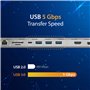 Station d'accueil Type-C j5create - Prend en Charge 3 écrans simultanément - DisplayPort, VGA, Charge Rapide PD, Gigabit Etherne