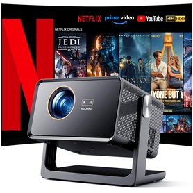 WOLFANG 28000 Lumens Videoprojecteur 4K【Netflix Officiel & Autofocus/Correction Trapézoïdale】