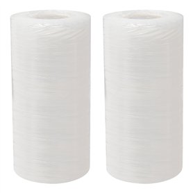 Othmro Lot de 2 films étirables en plastique durable - 15 cm x 200 m - Très résistants - Pour déménagement et emballage - Transp
