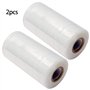 Othmro Lot de 2 films étirables en plastique durable - 15 cm x 200 m - Très résistants - Pour déménagement et emballage - Transp