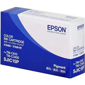 Epson SJIC15P Cartouche d'impression pour TM C3400/C610 1 x couleur (cyan
