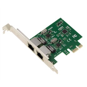 KALEA-INFORMATIQUE Carte contrôleur réseau PCI Express PCIe 2 Ports RJ45 Gigabit Ethernet 10 100 1000Mbps 1G. Double Chipset Rea