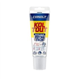 Colle de fixation et d'étanchéité - CYANOLIT - Total tech - Cristal - Tube 125 ml - Transparent - Polyvalente et flexible