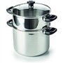 Beka 12030244 Polo Couscoussier + couvercle verre en acier inoxydable 24 cm