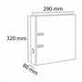 Exacompta - réf. 53709E - Carton de 20 classeurs à levier papier marbré gris - Dos 80 mm - Mécanique 80 mm - Dimensions extérieu