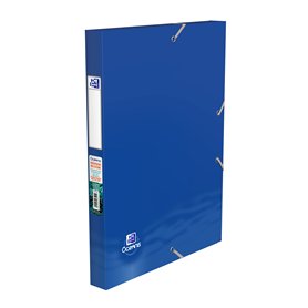Oxford Boîte Capacité Standard Oceanis 24x32cm Dos 25mm avec Elastique Couverture Polypro Recyclé Opaque Couleurs Aléatoires