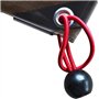 THIRARD - Lot de 4 tendeurs en caoutchouc à boules, 4mmx40cm, rouge
