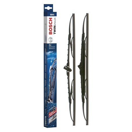 Bosch Balais d'Essuie–Glace Plats Conventionnel Twin Spoiler 530S