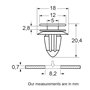 Restagraf - Fixations Agrafe de Panneau pour Garniture de Porte & Hayon - Compatible avec CITROËN BERLINGO, SAXO, XSARA, XSARA I