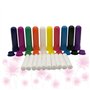 Healifty Lot de 20 tubes d'inhalation nasale vides rechargeables pour huiles essentielles aromathérapie avec barre en coton