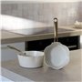 MENASTYL - Casserole 20cm Dahlia sans PFAS - Revêtement céramique antiadhésif crème - 98% d'aluminium recyclé - Tous feux dont i