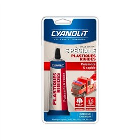 Colle spéciale plastiques - CYANOLIT - Fixation forte - Polyvalente pour plastiques