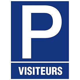 Panneau Parking visiteurs - Rigide 330x400mm - 4181028