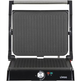 Grill viande et panini - LIVOO - DOC223 - 2200W - 2 plaques - Antiadhésif - Surface de cuisson de 29 x 23 cm - Témoins lumineux