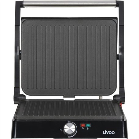 Grill viande et panini - LIVOO - DOC223 - 2200W - 2 plaques - Antiadhésif - Surface de cuisson de 29 x 23 cm - Témoins lumineux
