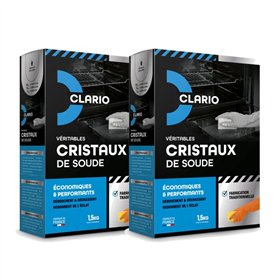 Cristaux de Soude Lot de 2 X 1.5 Kgs – Véritables Cristaux pour une Dissolution Instantanée même dans l’Eau Froide – Idéal pour