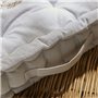 Coussin de sol - TODAY - CHARME - Slub x Chambray x Broderie Berenice - 40 x 40 x 10 cm