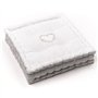 Coussin de sol - TODAY - CHARME - Slub x Chambray x Broderie Constance - 40 x 40 x 10 cm