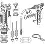 GEBERIT GEB00531 Mécanisme de Chasse Complet Type 290-380-rinçage Double Touche-alim universelle-3/8-283.304.21.2"
