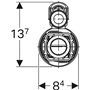 GEBERIT GEB00531 Mécanisme de Chasse Complet Type 290-380-rinçage Double Touche-alim universelle-3/8-283.304.21.2"