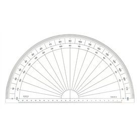 MINERVA Rapporteur 180° en Degré 30cm Transparent