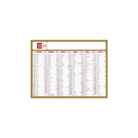 Exacompta - 34411E - Calendrier Tricolore - 13 x 17 cm - Semestriel 2025 - Coloris rouge