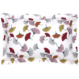 Linnea Taie d'oreiller 70x50 cm Percale Pur Coton Ginkgo Rose