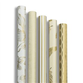 Clairefontaine 211846AMZC - Un Carton De 10 Rouleaux De Papier Cadeau - Papier Premium 80g - Dimensions : 2x0