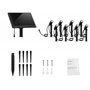 Lot de 8 Spots Solaires LED Blanc Chaud avec Panneau Solaire déporté MINI ROUNDY - A piquer au sol ou à fixer au mur