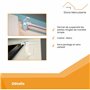 Lot de 2 Supports clic sans perçage pour Tringle à Rideau - Crochets à pression sans adhésif pour barres à rideaux légers et voi
