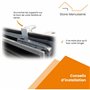 Lot de 2 Supports clic sans perçage pour Tringle à Rideau - Crochets à pression sans adhésif pour barres à rideaux légers et voi