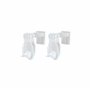 Lot de 2 Supports clic sans perçage pour Tringle à Rideau - Crochets à pression sans adhésif pour barres à rideaux légers et voi