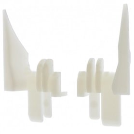 cyclingcolors 2x Tulipe volet roulant Eclipse Oxxo pour lames de 7 à 9mm PVC blanc Entoinnoir Rail de guidage Universel Protecti