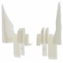 cyclingcolors 2x Tulipe volet roulant Eclipse Oxxo pour lames de 7 à 9mm PVC blanc Entoinnoir Rail de guidage Universel Protecti