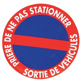 TURBOCAR - Disque de stationnement interdit voiture - Diamètre: 19.5 cm - Fixation autocollante - Possibilité de le visser (viss